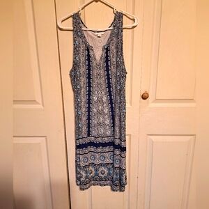 J Jill batik print maxi dress, large